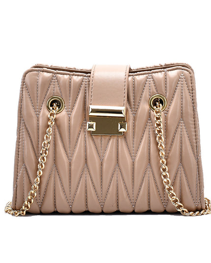 Pleated chain handbag