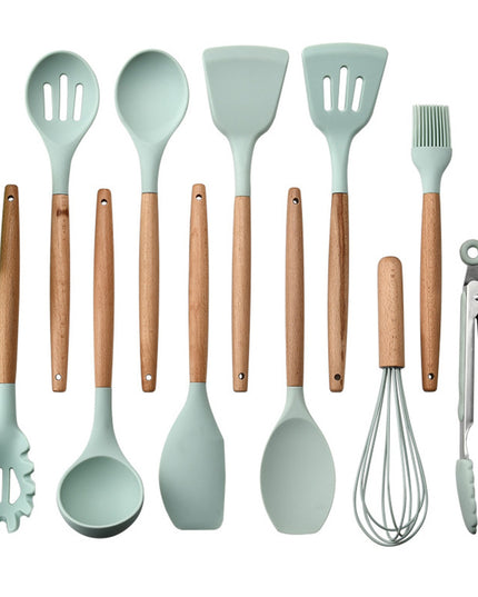 Silicone Kitchenware With Wooden Handle