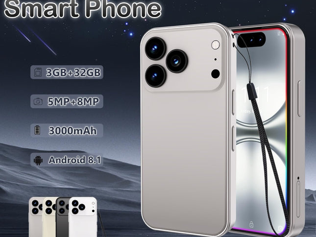 4.0 Inch Mini Smartphone, Android 8.1, 3GB RAM 32GB Storage, Dual SIM Unlocked 3G LTE, 3000mAh Battery, Compact Pocket Phone For Students Seniors Backup
