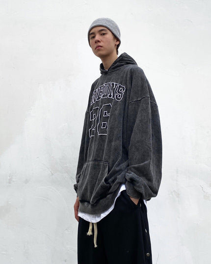 Retro sports jersey hoodie