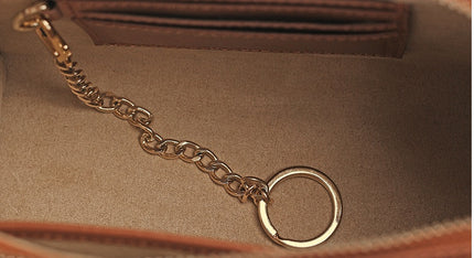 Commuter Small Square Bag With Single-Shoulder Leather Messenger