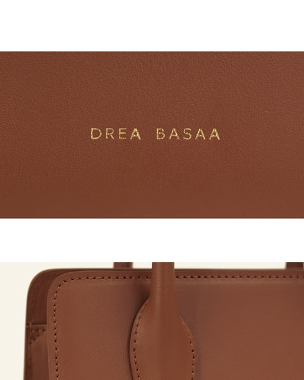 Commuter Small Square Bag With Single-Shoulder Leather Messenger