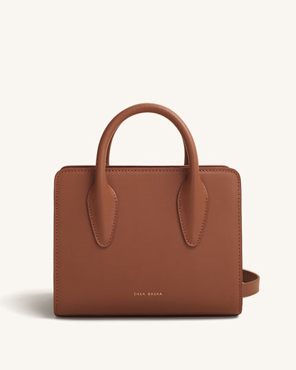 Commuter Small Square Bag With Single-Shoulder Leather Messenger