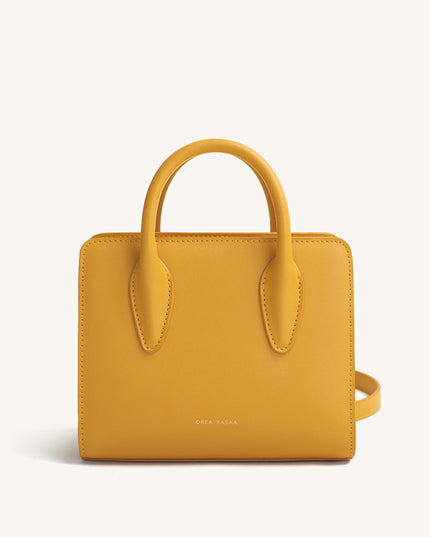 Commuter Small Square Bag With Single-Shoulder Leather Messenger
