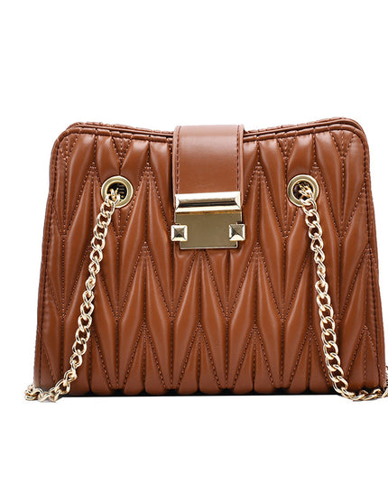 Pleated chain handbag