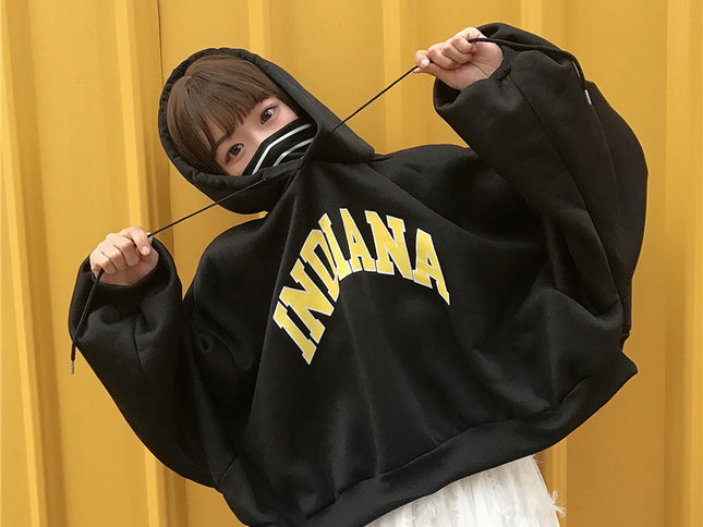 Sweatshirt Women's Hooded Pullover Thicken Plus Fleece Hoodie