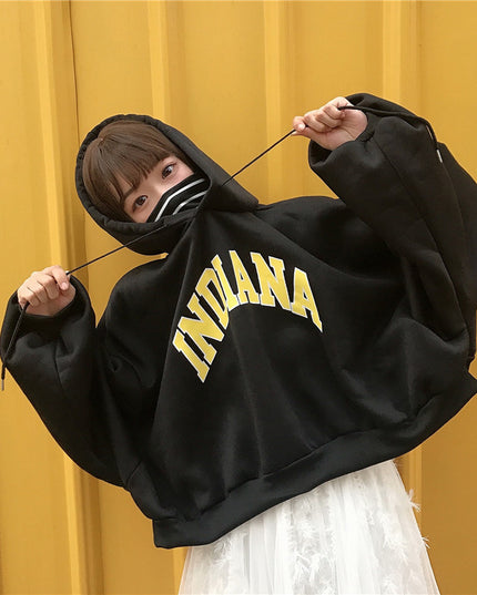 Sweatshirt Women's Hooded Pullover Thicken Plus Fleece Hoodie