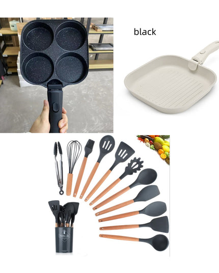 Silicone Kitchenware With Wooden Handle