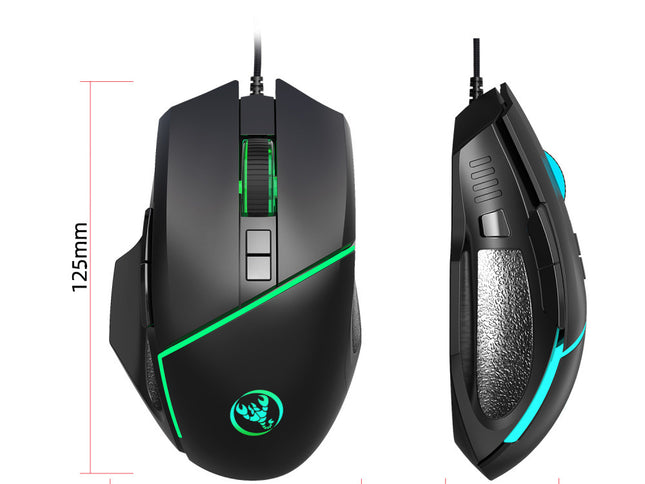 New wired 6400dpi adjustable lighting gaming mouse