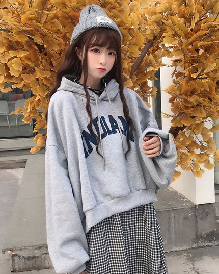Sweatshirt Women's Hooded Pullover Thicken Plus Fleece Hoodie
