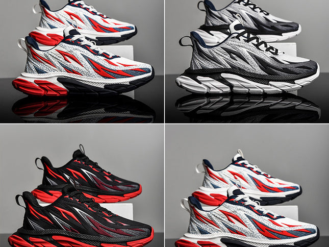 Breathable Mesh Sneakers Platform Height Increased Running Shoes