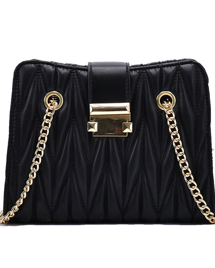 Pleated chain handbag