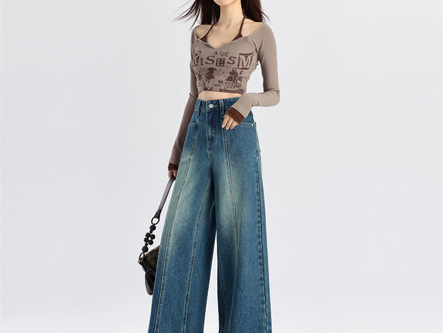 Sweet Cool High Waist Slimming And Wide Leg Jeans