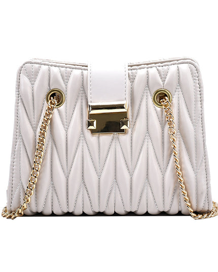 Pleated chain handbag