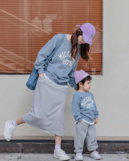 New Family Sweatshirt Dad And Son Hoodies Mather