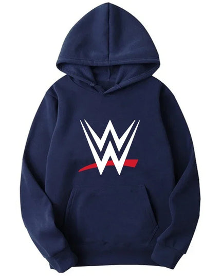 New loose hooded sweatshirt with WWE logo print