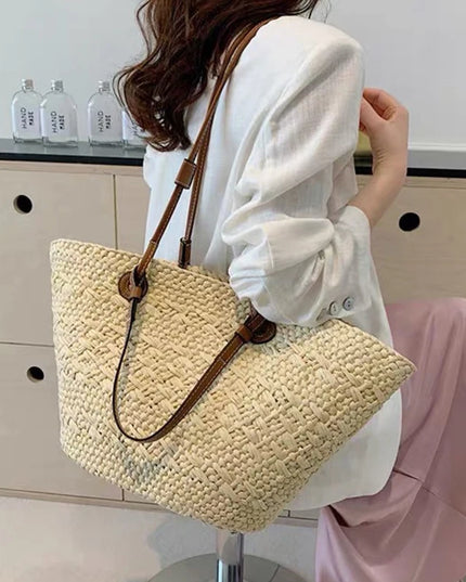 New Shoulder Bag Handmade Straw Woven Large Capacity