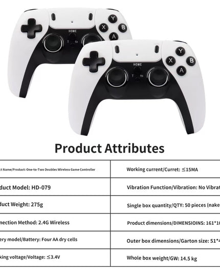 Wireless Gaming Controller For PS1 PS2 PS3 PC Android