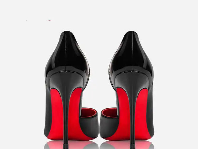 Elegant Hollow Women's High Heels Luxury Brand Black