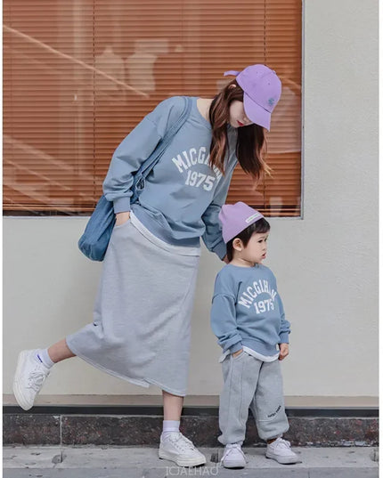 New Family Sweatshirt Dad And Son Hoodies Mather