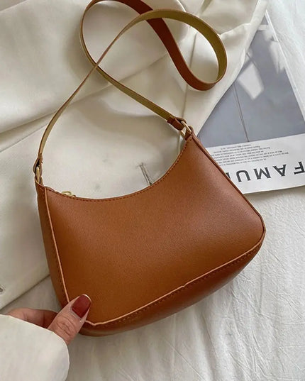 Fashionable and trendy solid-color handbag