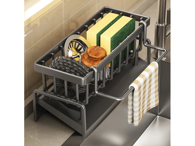Kitchen Spice Storage Shelf with Drainage Rack