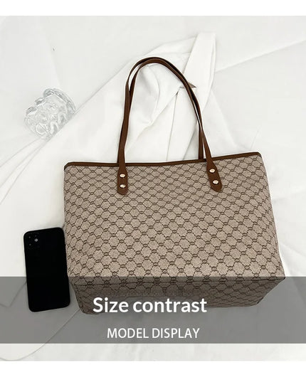 Large women's handbag, simple and versatile
