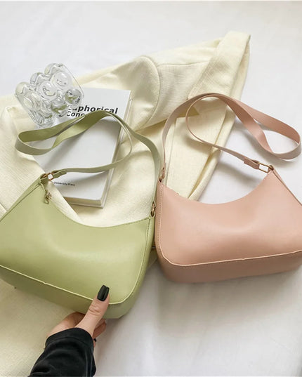 Fashionable and trendy solid-color handbag