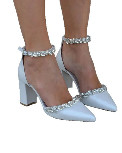 Pointed High Heel Thick Heel Spring and Summer