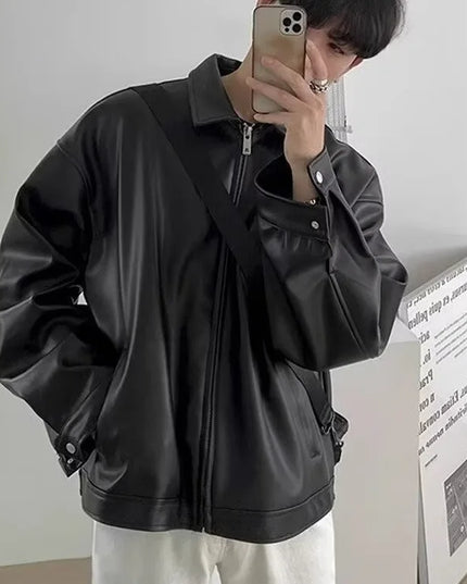 Men's Leather Jacket Men's Biker Jacket Motorcycle