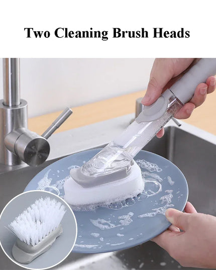 Kitchen Cleaning Brush 2 In 1 Long Handle Cleaing Brush