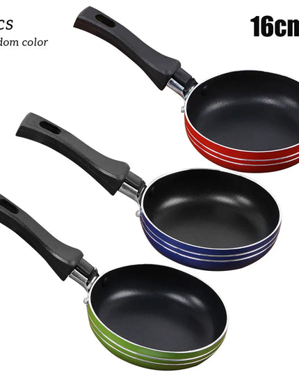 12cm/14cm/16cm Mini Frying Pan Non-Stick Steel Frypan Pot Saucepan