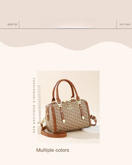 Boston handbag, a light luxury and high-end style women's messenger bag
