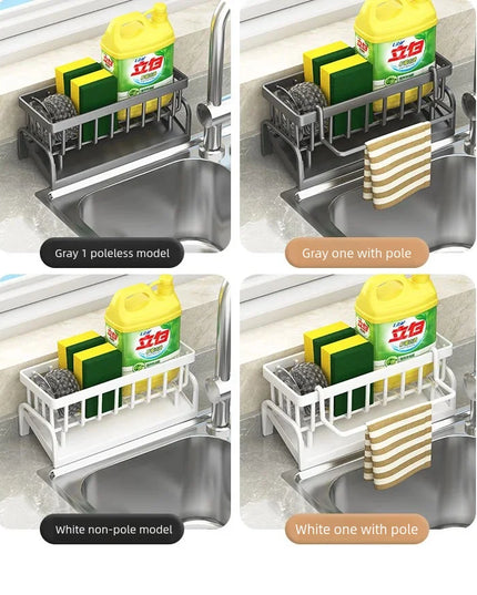 Kitchen Spice Storage Shelf with Drainage Rack