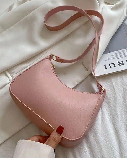 Fashionable and trendy solid-color handbag