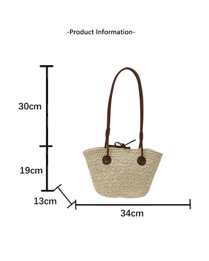 New Shoulder Bag Handmade Straw Woven Large Capacity