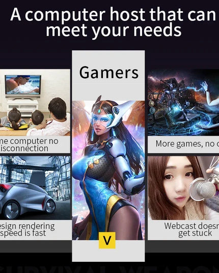 Gaming PC Desktop,Radeon RX 580 8G GDDR5