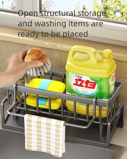 Kitchen Spice Storage Shelf with Drainage Rack