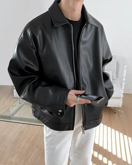 Men's Leather Jacket Men's Biker Jacket Motorcycle