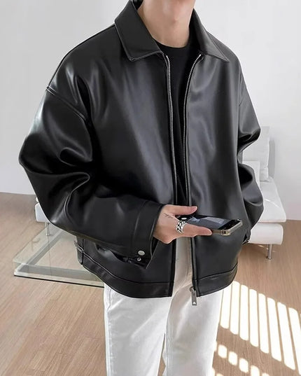 Men's Leather Jacket Men's Biker Jacket Motorcycle