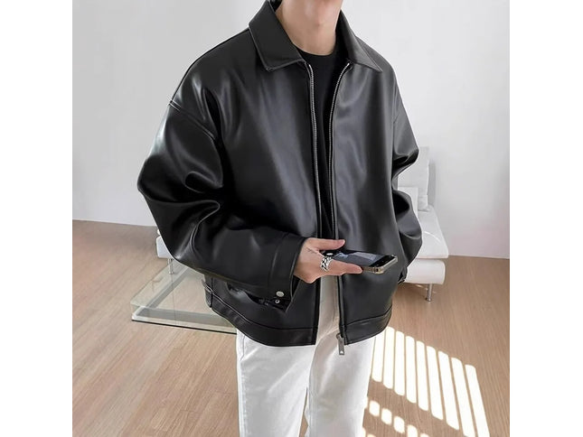 Men's Leather Jacket Men's Biker Jacket Motorcycle
