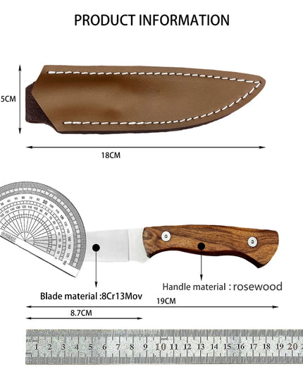 Outdoor Camping Trekking Straight Knife Wilderness