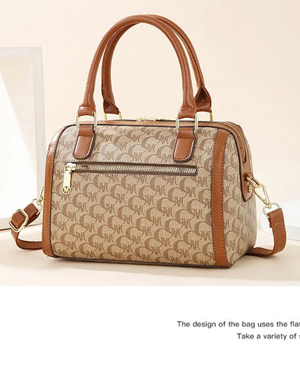 Boston handbag, a light luxury and high-end style women's messenger bag