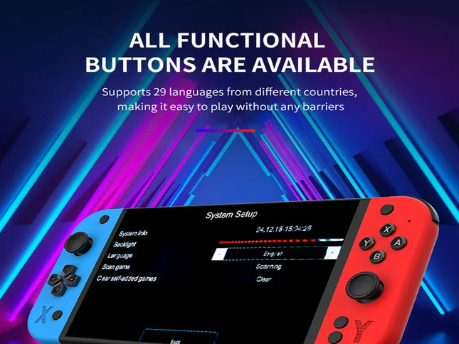 G90 retro arcade handheld console offers long battery life and a lightweight