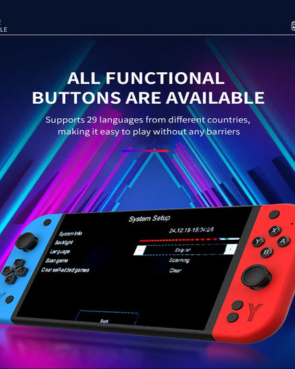 G90 retro arcade handheld console offers long battery life and a lightweight