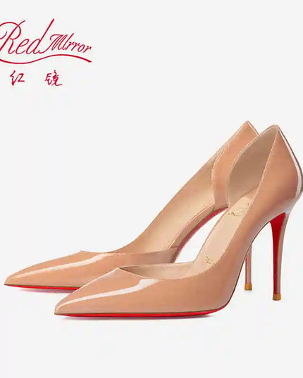 Elegant Hollow Women's High Heels Luxury Brand Black
