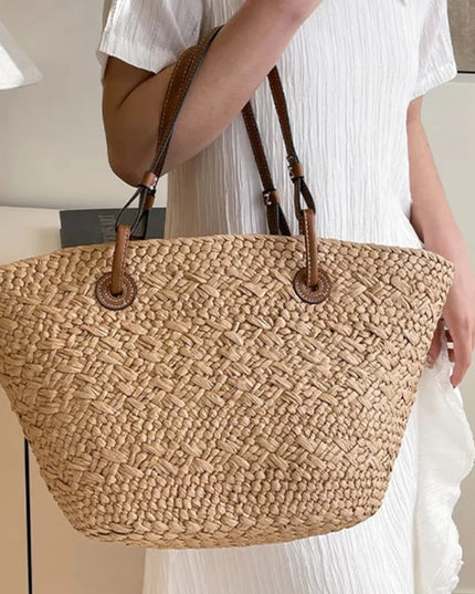 New Shoulder Bag Handmade Straw Woven Large Capacity