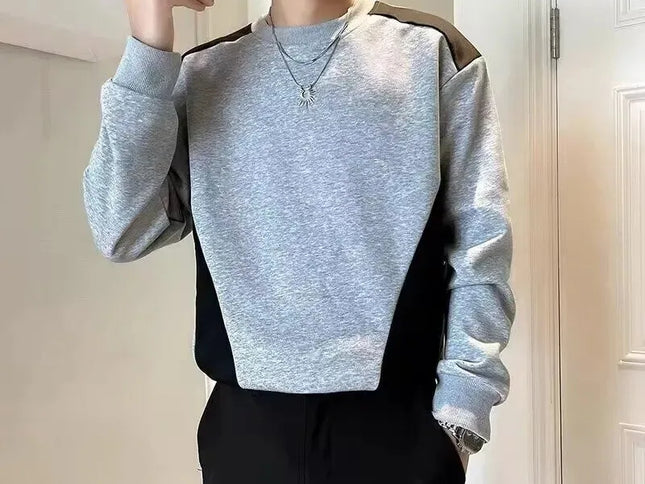 Spliced   sweatshirt Men's Spring Autumn New Round