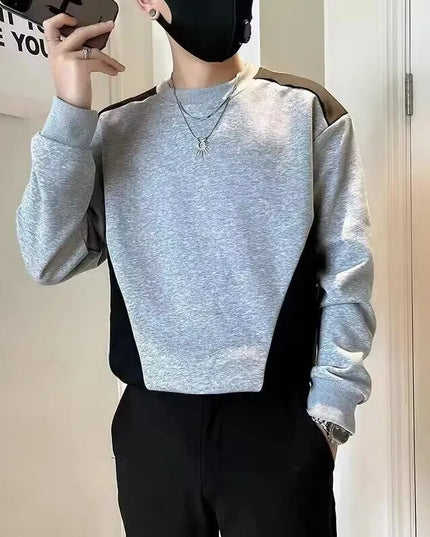 Spliced   sweatshirt Men's Spring Autumn New Round