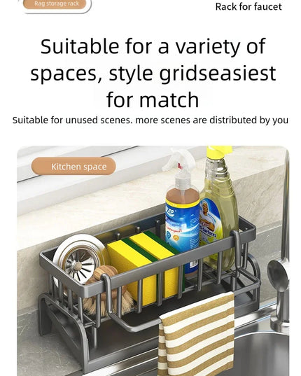 Kitchen Spice Storage Shelf with Drainage Rack